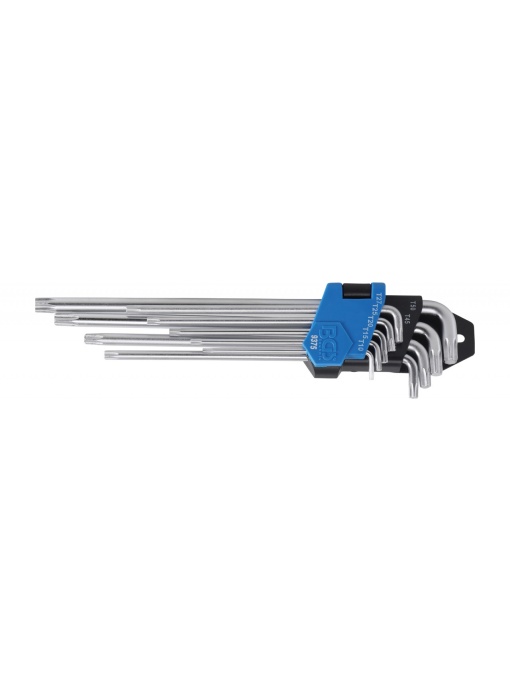 Set chei Torx T10 - T50 tip L extra lungi, 9 piese, BGS 9375