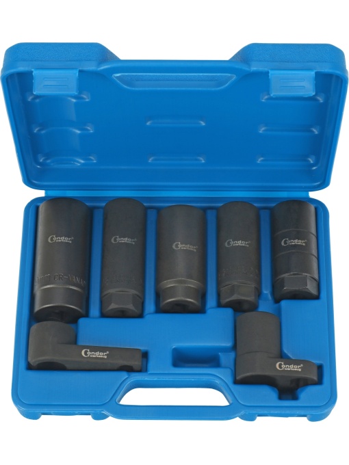 Set chei tubulare pentru sonda Lambda act. 3/8+1/2", 7 piese, Condor 4707