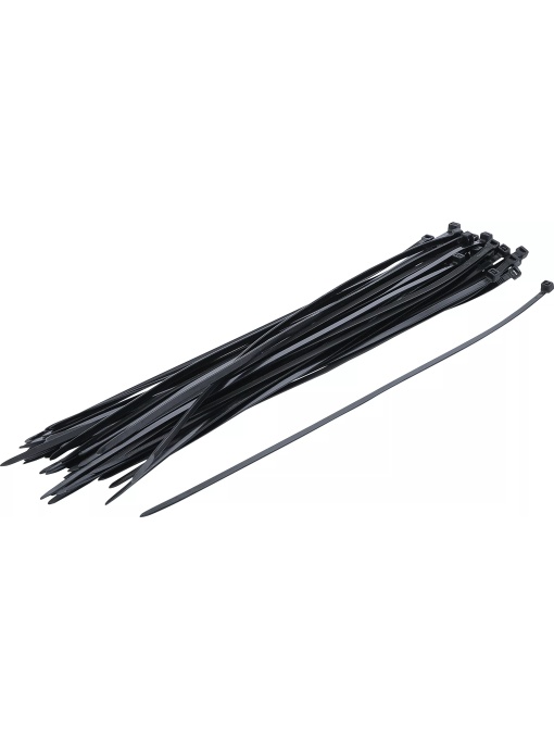 Set coliere pentru cablu | negru | 4,5 x 350 mm | 50 piese, BGS DIY 80877