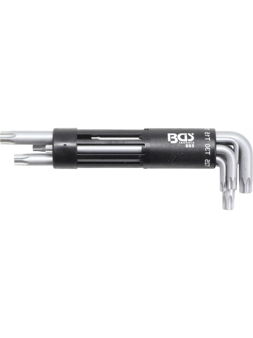 Set de chei Torx tip L extra lungi T10-50 | 8 piese, BGS 805