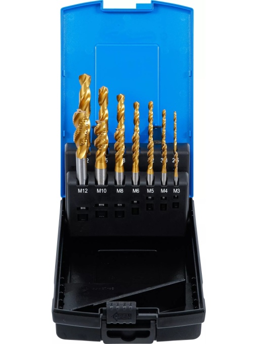 Set tarozi M3 - M12 cu burghie incluse Ø 2,5 - 10,2 mm, BGS 9296