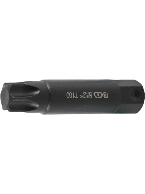 Bit de impact Torx T100, lungime 100 mm, antrenare hexagon 22 mm, BGS 5246-T100