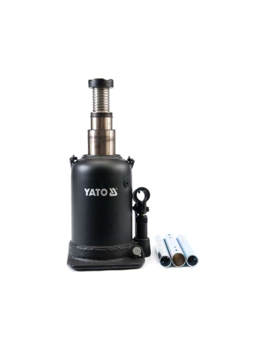 Cric hidraulic tip butelie cu 2 segmente + tija filetata pentru reglaj pe inaltime, sarcina max. 10 tone, Yato YT-1714