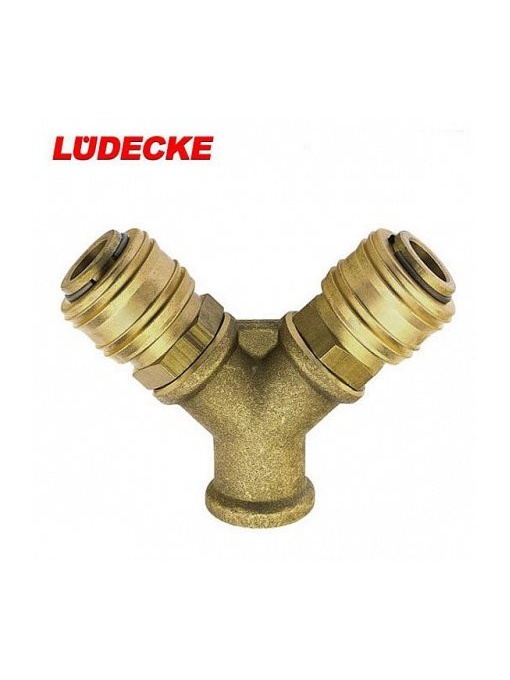 Distibuitor de aer cu 2 cuple rapide cu filet 1/2", DN 7.2 mm