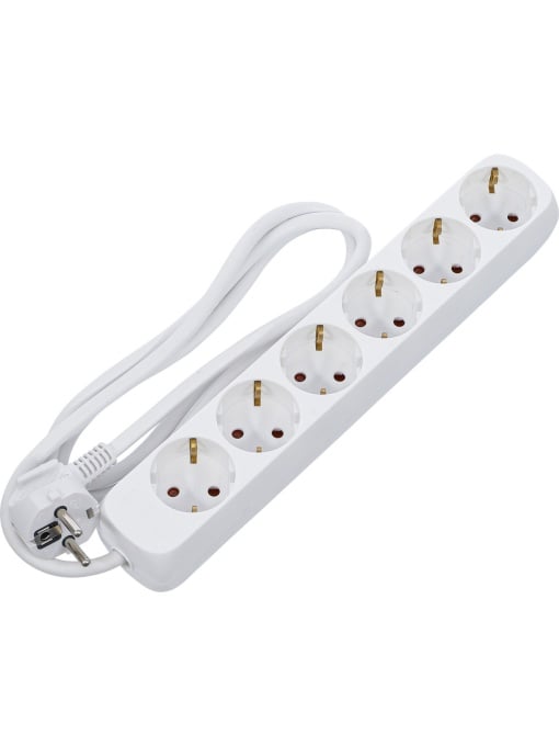 Prelungitor cu 6 prize, lungime cablu 1,4 m, 3 x 1,5 mm², BGS 3370