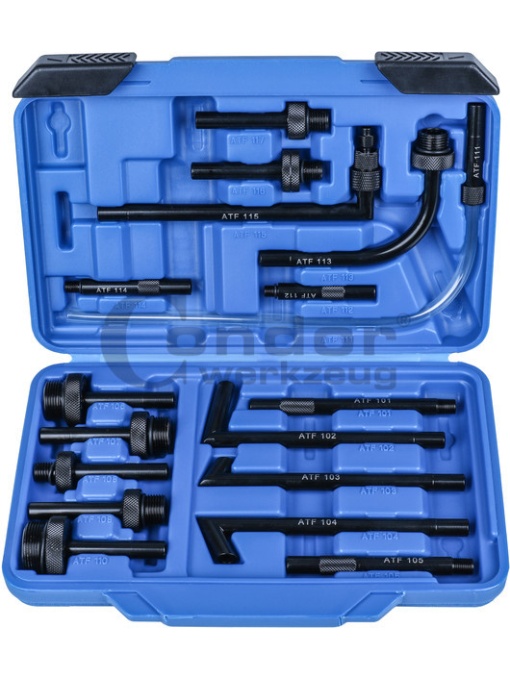 Set adaptoare umplere / golire ulei pentru cutii automate, 17 piese, Condor 3996-17