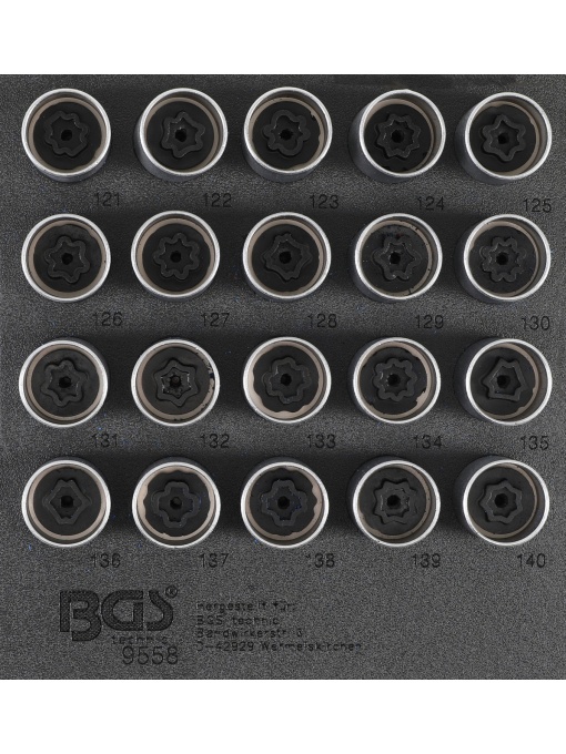 Set chei desfacut antifurt Tip C pentru Opel, 20 piese, BGS 9558