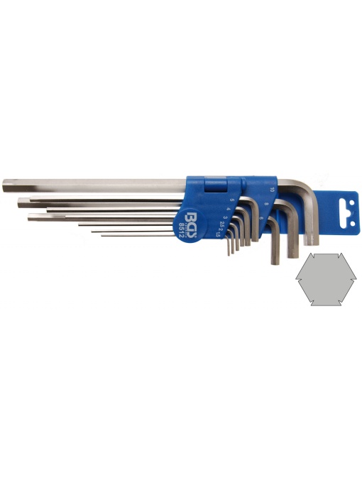 Set chei Imbus tip L 1,5 - 10 mm, 9 piese, BGS 8512