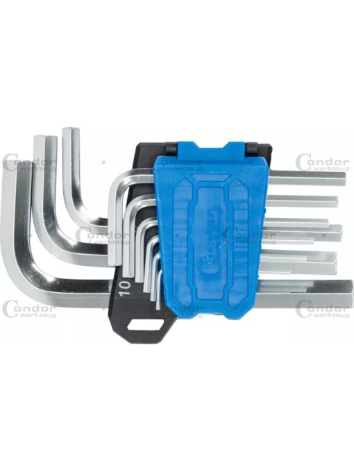 Set chei L, 9 piese, scurte, dublu hexagonal, 1,5-10 mm, Condor 1120-01