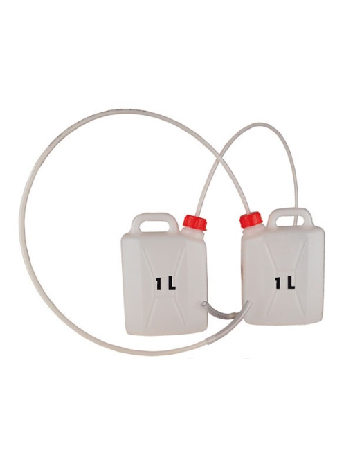 Set de golire circuit de frana, 2 bidoane x 1 litru + furtun de golire, Apac 1885