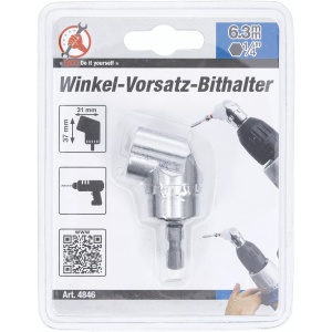 Adaptor pentru biti in unghi, antrenare hexagon 6,3 mm - 1/4", BGS DIY 4846 - Img 3