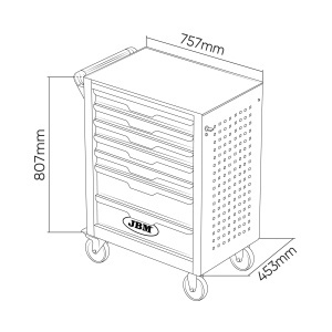 Banc de scule cu 3 sertare echipate, JBM54834 - Img 5