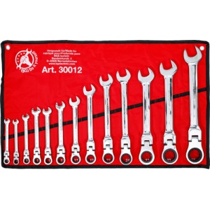 BGS 30012 Set chei combinate cu clichet capete flexibile 8 - 32 mm, 13 piese - Img 1