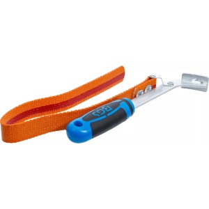 Cheie cu banda textila pentru filtre de ulei, Ø 50 - 130 mm, lungime 460mm, BGS 1054 - Img 3