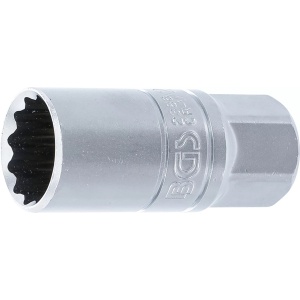 Cheie pentru bujii 21 mm in 12 colturi cu cauciuc de prindere, antrenare 1/2", BGS 2386 - Img 1