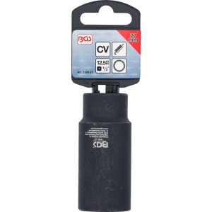 Cheie tubulara decupata pentru sonda Lambda, 27 x 78 mm, 12 colturi, antrenare 12,5mm(1/2"), BGS 1140-27 - Img 4
