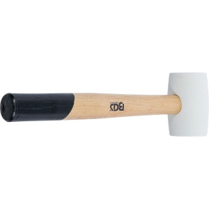 Ciocan de cauciuc | coadă Hickory | cap alb | Ø 48 mm | 250 g, BGS 70138 - Img 4