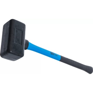 Ciocan de cauciuc diametru 70mm cu maner de fibra pentru vulcanizare, greutate 2100g, lungime 480mm, BGS 1968 - Img 1