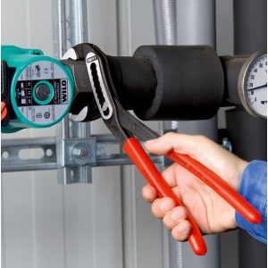 Cleste Alligator® pentru tevi si pompe de apa, manere izolate cu mansoane plastifiate, lungime 250 mm, Knipex 8801250 - Img 3
