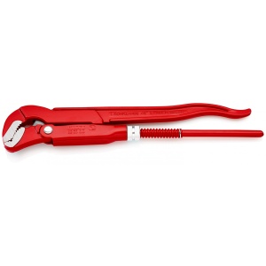Cleste pentru tevi cu falci incovoiate vopsit electrostatic in rosu, lungime 320 mm, Knipex 8330010 - Img 2