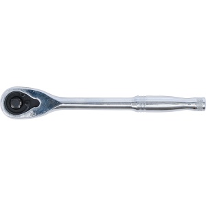 Clichet reversibil din oțel masiv, Dinți fini, Antrenare pătrat exterior de 6,3 mm (1/4"), BGS 74709 - Img 5