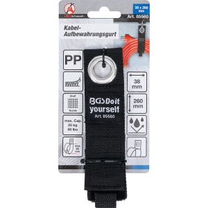 Curea pentru păstrarea cablurilor, dimensiune reglabilă 38 x 260 mm, BGS 85560 - Img 4