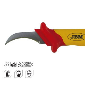 Cuţit izolat VDE pentru electricieni, lungime 180 mm, JBM 53165 - Img 2