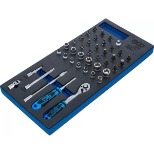 Echipare pentru dulap 1/3,m Set tubulare si actionari 1/4", 41 piese, BGS 4054 - Img 2