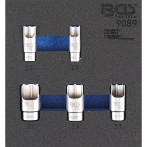 Echipare pentru dulap, set tubulare speciale pentru conectori cu cot, act.3/8", 5 piese, BGS 9089 - Img 1