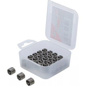 Insertii Helicoil pentru reparatii filete M10x1.25, 25 piese, BGS 9428-1 - Img 1