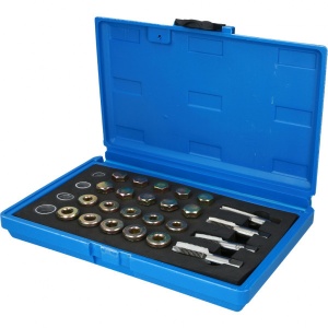 Kit de reparatii pentru filetul dopului de scurgere a uleiului, 64 buc, Brilliant Tools BT711250