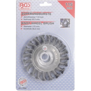 Perie de sarma rotativa pentru flex cu diametru 115, interior 22.2, BGS 3985 - Img 2