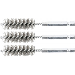 Perii oţel 15 mm, 6,3 mm (1/4") 3 piese, BGS 3078-15-S