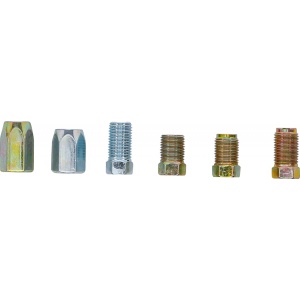 Piuliţe olandeze & sortiment de şuruburi pentru imbinari filetate ale conductelor de frâna, 135 piese, BGS 70341 - Img 2