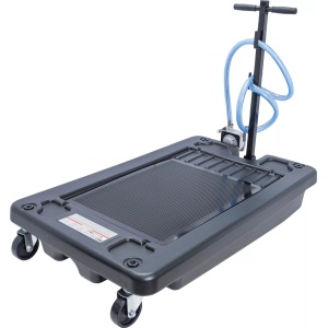 Recuperator de ulei mobil cu pompa manuala de golire, dimensiuni cuva colectare 1100x700x190mm, capacitate 60 litri, BGS 9987 - Img 1