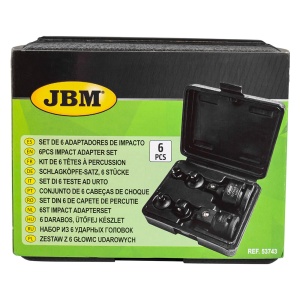 Set adaptoare de impact 1/4”-3/8”, 3/8”-1/2”, 1/2”-3/4”, 6 piese, JBM 53743 - Img 5