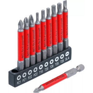 Set biţi antialunecare, magnetici, 70 mm, 10 piese, BGS DIY 4831 - Img 4