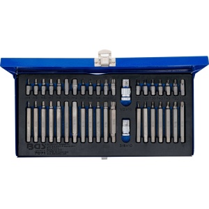 Set biti combinati, Imbus, Torx, Spline(XZN), antrenare 3/8" + 1/2", 40 piese, BGS 7071 - Img 4