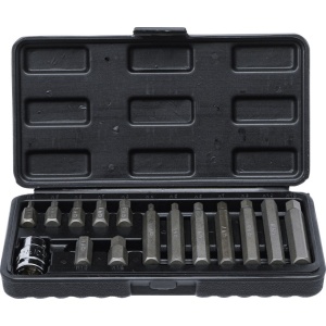 Set biti Imbus 4-12 mm, antrenare hexagon 10 mm (3/8"), adaptor 12.5 mm (1/2"), 15 piese, BGS DIY 5070 - Img 1