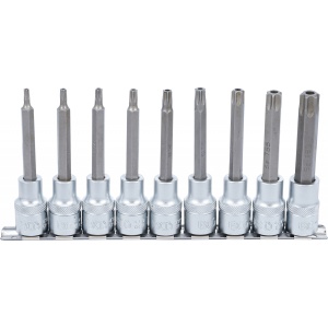 Set biţi Profil Torx cu gaura T20-T60 cu tubulara 1/2", 9 piese, BGS 5178 - Img 1