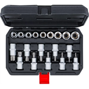 Set biti Profil Torx T20-T70 pe tubulara 1/2" si chei tubulare Profil E-Type E10-E24, 19 piese, BGS DIY 95100 - Img 4