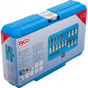 Set biti Torx cu tubulara T10 - T60, antrenare 6,3 mm (1/4") + 12,5 mm (1/2"),18 piese, BGS 5173 - Img 6