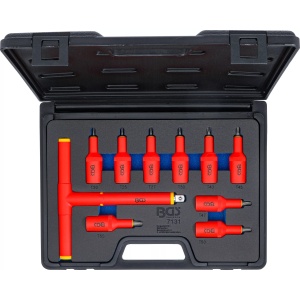 Set biţi Torx T20 - T55 cu izolatie VDE, antrenare patrat interior 1/2" (12,5 mm), 10 piese, BGS 7131 - Img 6