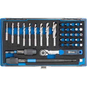 Set burghie elicoidale și burghie, HSS-G M2 / S2, 1/4" 6 puncte, 38 buc., Condor 39600 - Img 3