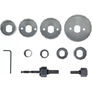 Set carote de taiere Ø 19 - 64 mm, adancime 24 mm, 11 piese, BGS DIY 50315 - Img 4