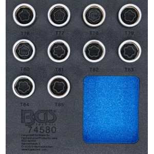 Set chei antifurt pentru Tesla, 10 piese, BGS 74580