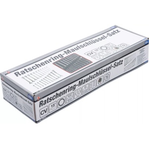 Set chei combinate cu clichet marimi metric + ţoli, 22 piese, BGS DIY 30010 - Img 7