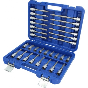 Set chei imbus cu tubulara 1/2", profil hexagon, 30 piese, Brilliant Tools BT022030 - Img 2