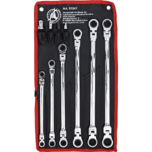 Set chei inelare cu clichet dublu articulate 8 - 19 mm, 10 piese, BGS DIY 91541