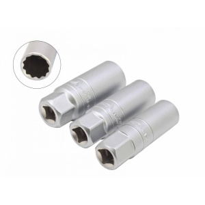Set chei pentru bujii in 12 colturi, 14 - 16 - 18 mm cu antrenare 10 mm (3/8")mm, 3 piese Asta A-3SP38 - Img 2
